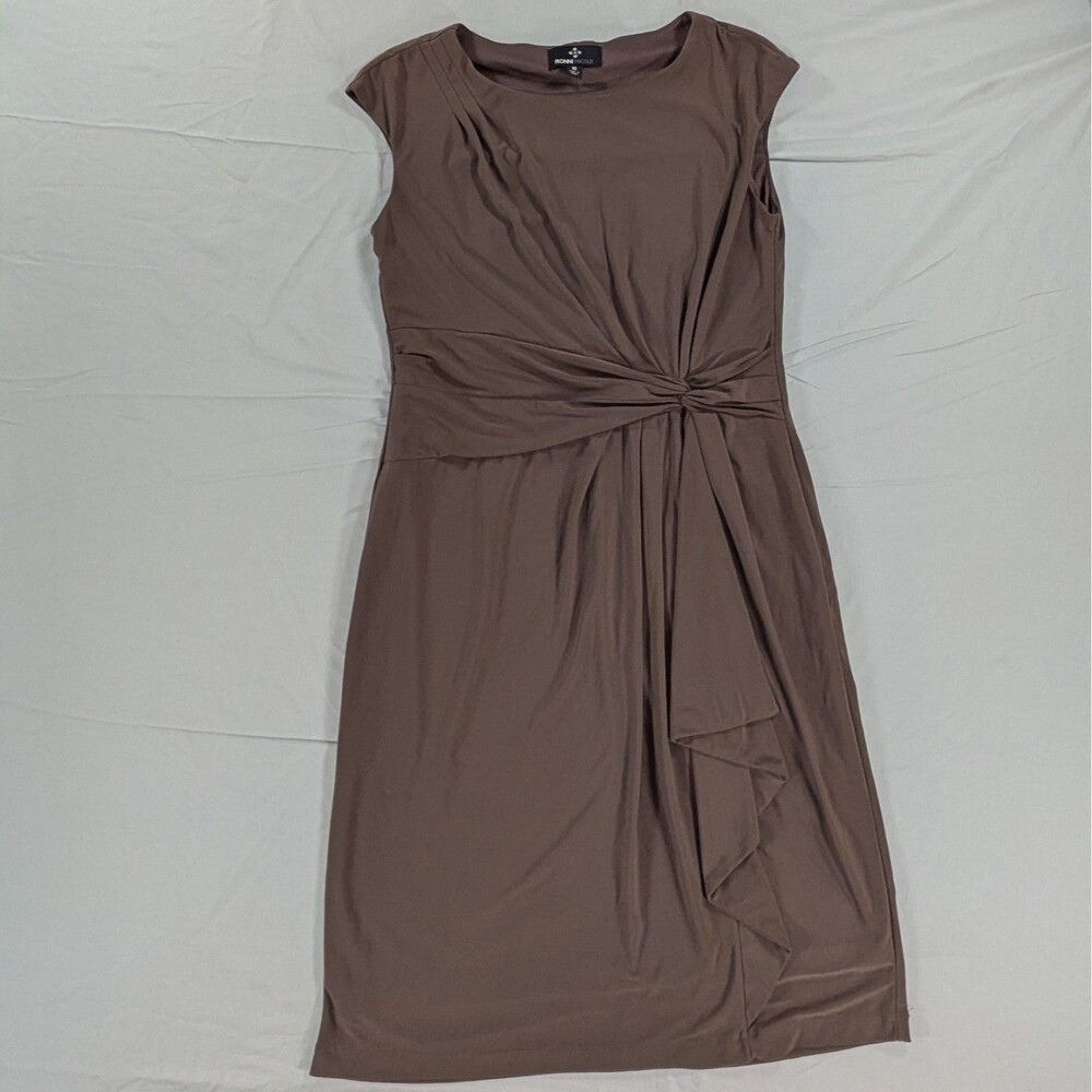 Ronni Nicole Brown Knot-Front Midi Dress